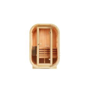 Sauna intérieur Ellipso S FinnTherm, 14x12m dim ext (cas échéant incl débord de toit) naturel, épaisseur paroi : 42mm, 1,6m² total
