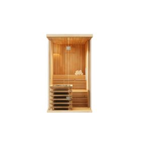 Sauna intérieur Milla FinnTherm, 12x15m dim ext (cas échéant incl débord de toit) naturel, épaisseur paroi : 68mm, 1,8m² totale