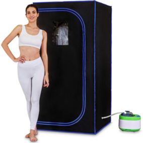 Sauna Portable 1 Personnes Thérapie du Corps et Relaxation avec générateur de Vapeur 1 chaise Pliable et télécommande