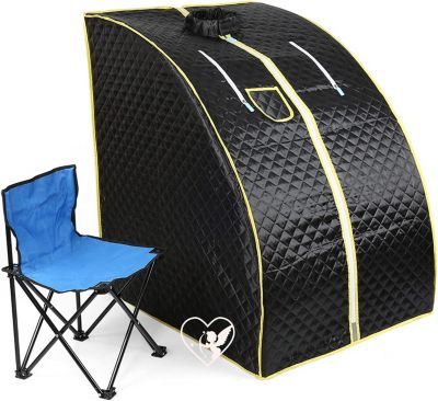 Sauna Portable Pliable à Vapeur 1000W avec Télécommande 98x80x70 cm