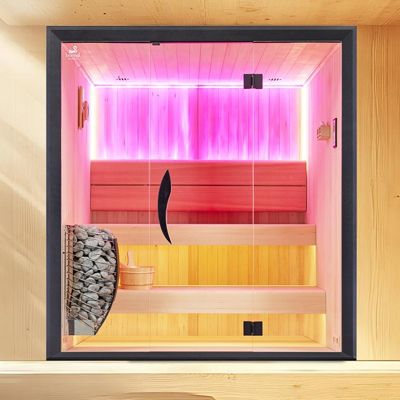 Sauna traditionnel Boreal CELEST 180 - 4 places - 180x180x210 cm