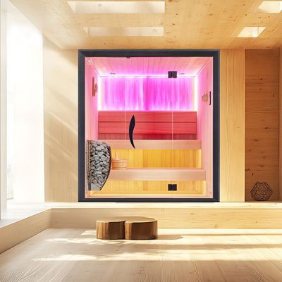 Sauna traditionnel Boreal CELEST 180 - 4 places - 180x180x210 cm