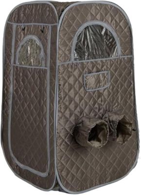 Sauna à Vapeur Portable pour 1 ou 2 Personnes,Générateur de Vapeur 1000W et de 3L,avec Chaise Pliable, Minuterie,Télécommande,Gris