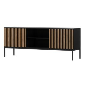 Savanna - meuble TV - bois et noir - 150 cm - Best Mobilier