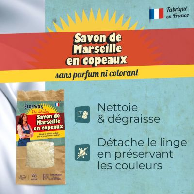 Savon de marseille en copeaux Starwax The fabulous 750g