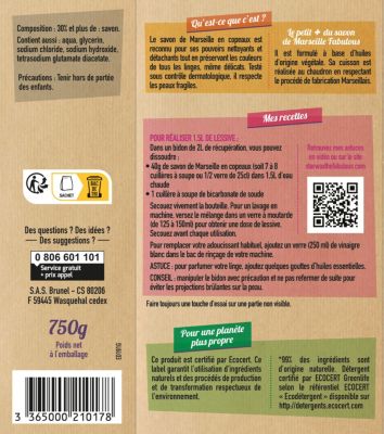 Savon de marseille en copeaux Starwax The fabulous 750g
