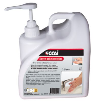 Savon microbilles mains sans solvant 3 L avec pompe Ocai