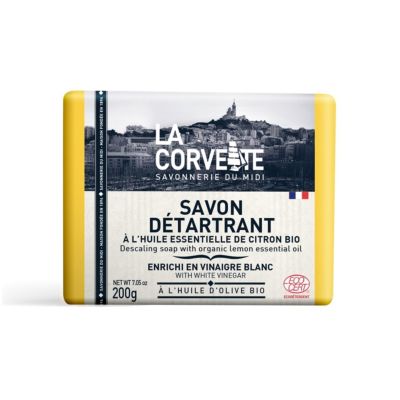 Savon solide ECOCERT détartrant parfumé à l'huile essentielle de citron bio La Corvette 200g