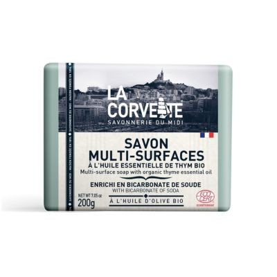 Savon solide ECOCERT multi-surfaces parfumé à l'huile essentielle de thym bio La Corvette 200g