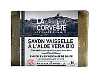 Savon vaisselle à l'aloe vera bio au savon de Marseille La Corvette Savonnerie du midi 200g