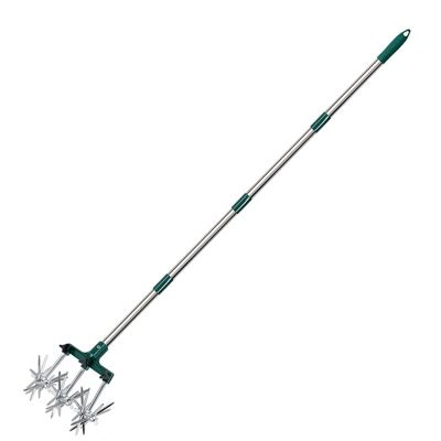Scarificateur émietteur 3 roues - Suan - Manche télescopique - Dimensions : 180 x 15 x 13 cm