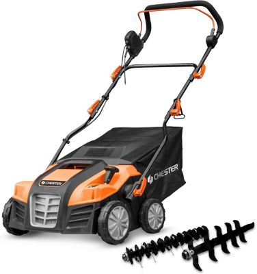 Scarificateur Émousseur Électrique 2 en 1, 1800W, Largeur de Travail 40cm, Pour Pelouse