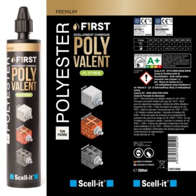 SCELL IT Kit Scellement Chimique FIRST300 300ml Ton béton avec 6 Tamis — free download