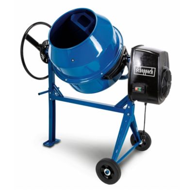 Scheppach Bétonnière électrique 550W - MIX125 - Capacité 125 L - 26,6 tours/min - Tension 230 V - Usage domestique