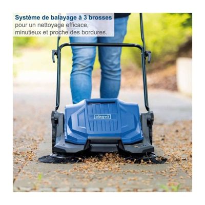 Scheppach - Balayeuse S800 - Moteur puissant - Bac amovible - Roues pivotantes