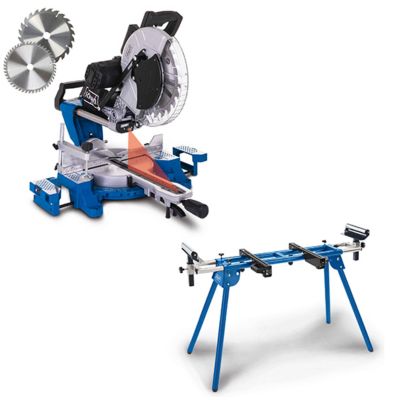 Scheppach Scie à onglet radiale HM140L + Support universel UMF2000 - 2000W - lame 305mm - laser - charge max 250 kg