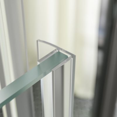 Schulte cabine de douche intégrale 90x90x215 cm - porte à pivot - montage réversible - verre de sécurite 5 mm  - noir - Jersey