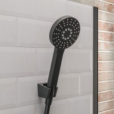 Schulte cabine de douche intégrale 90x90x215 cm - porte à pivot - montage réversible - verre de sécurite 5 mm  - noir - Jersey