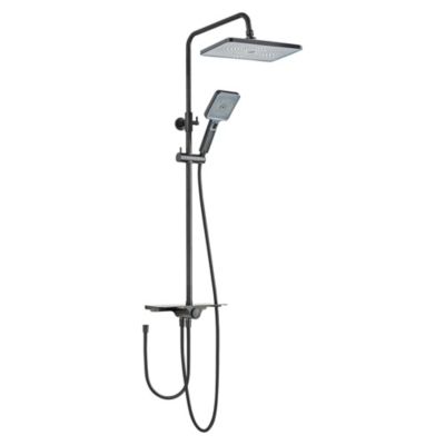 Schulte flexible de douche - L: 175 cm - anti-torsion - noir mat - pour douchette - Tesko