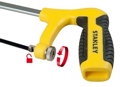 Scie à métaux mini Stanley avec poignée revolver