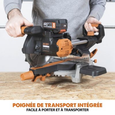 Scie à onglet sans fil Evolution R185SMS-LI 18V 185 mm (sans batterie)