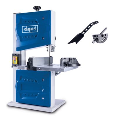 Scie a ruban HBS25 Scheppach - 350W - 230V - hauteur coupe 80 mm - ruban 880 m min - 1400 min-1 - table inclinable 45 degré