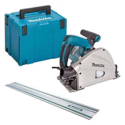 Scie circulaire plongeante 1300 W diam. 165 mm avec coffret MAKPAC et rail 1400 mm - SP6000J1