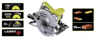 Scie circulaire Ryobi RCS1600-K 66 mm