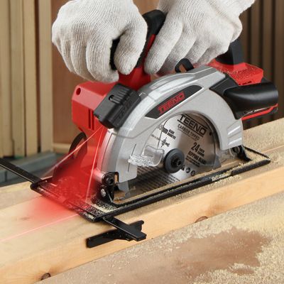 Scie circulaire sans fil laser 165 mm, 20 V, 4000 tr/min, 2 batteries 2,0 Ah, 2 lames incluses