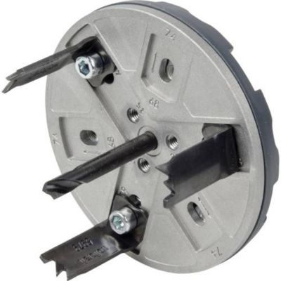 Scie-cloche réglable Wolfcraft 5983000, 1 pièce avec foret de centrage pour bois - coupe ajustable et installation facile