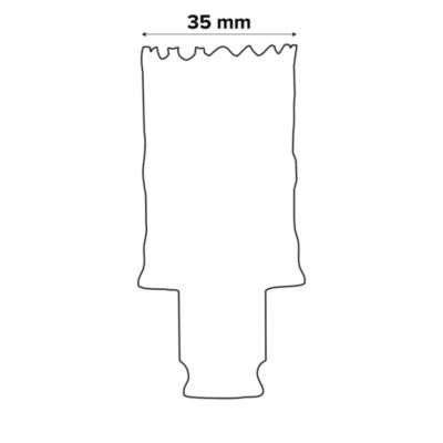 Scie cloche sans foret pilote Bosch pour multi-matériaux Ø.35 mm