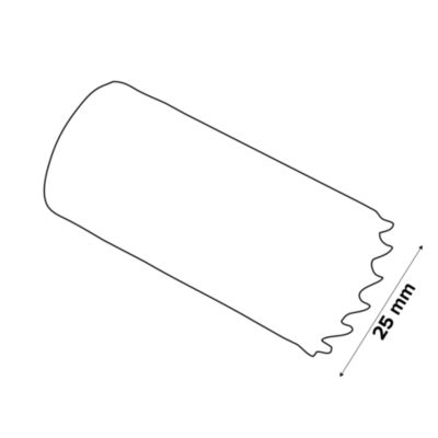 Scie cloche sans foret pilote Erbauer pour métal et bois Ø.25 mm