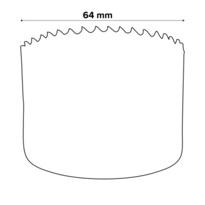 Scie cloche sans foret pilote Erbauer pour métal et bois Ø.64 mm