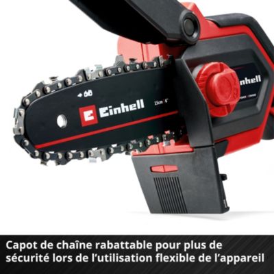 Scie de jardin sans fil sur batterie 18V Einhell GE-PS 18/15 Li BL-Solo (vendue sans batterie ni chargeur)