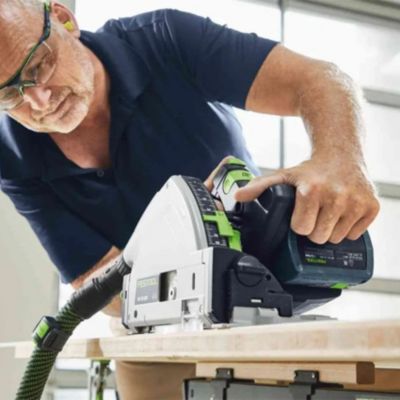 Scie plongeante sans fil TSC 55 5,0 KEBI-Plus/XL-FS FESTOOL avec 2 batteries 18V 5,0Ah chargeur double systainer 577391