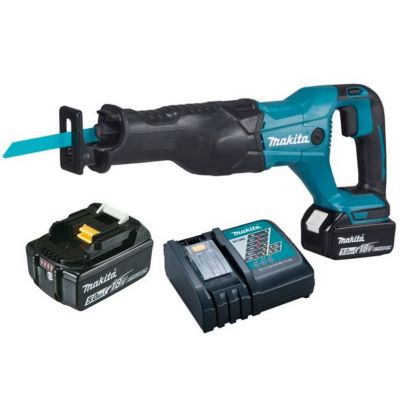 Scie récipro 18V + 2 batteries 5Ah + chargeur + coffret - MAKITA - DJR186RTE