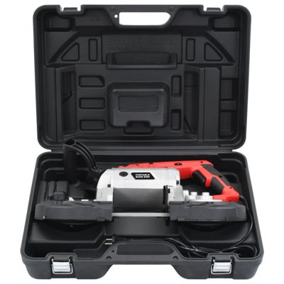 Scie à ruban avec base et mallette portable Acier