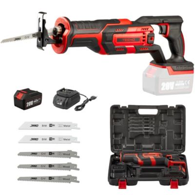 Scie Sabre sans fil ,20V Scie Sabre à Batterie,5 x Lames de Scie,3 Ah Batteries