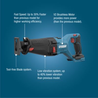 Scie Sabre Sans Fil ONEVA N - 3600W - Compatible Batterie Makita 18V + 4 Lames