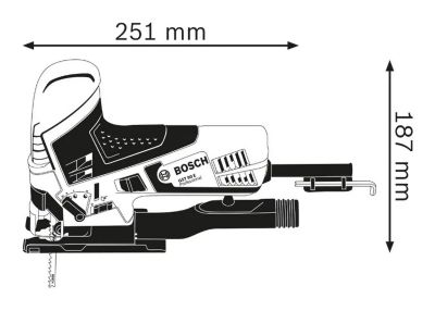 Scie sauteuse GST 90 E 650 W - coupe 90 mm, SDS, semelle acier - 060158G000
