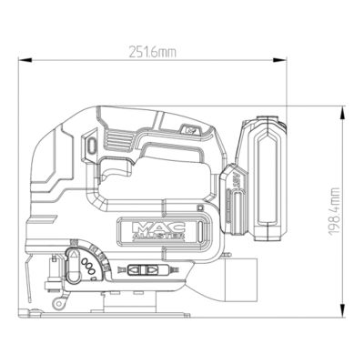 Scie sauteuse sans fil 18V Mac Allister Solo MCI1428JSW