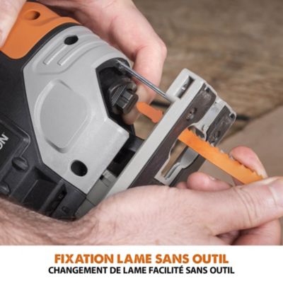 Scie sauteuse sans fil sans batterie 18 V - pendulaire (4 niveaux) - vitesse 0-2300 tr/min - Evolution R90JGS-LI