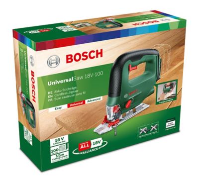 Scie sauteuse sans fil sans batterie 18 V - Pendulaire (4 niveaux) - vitesse 0-2600 rpm - Bosch UniversalSaw 18V-100