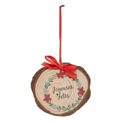Sdn bois rondin noeud d9cm - feeric lights & christmas