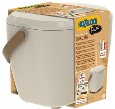 Seau à compost Bokashi Hozelock blanc crème 3L