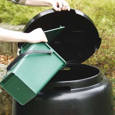 Seau à compost vert eucalyptus - 6L : Sacs à déchets verts et
