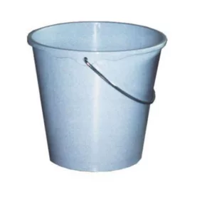 Seau à usage ménager en plastique souple ø28 cm 10L gris bleu