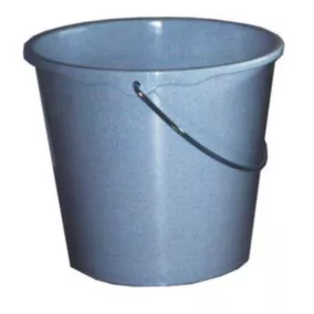 Seau à usage ménager en plastique souple ø30 cm 12L gris bleu