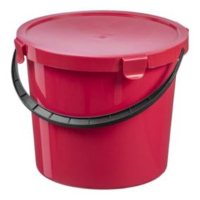 Seau avec couvercle 10 litres - Rouge
