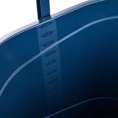 Seau à déchets avec couvercle en plastique recyclé 13 litres - Bleu Foncé